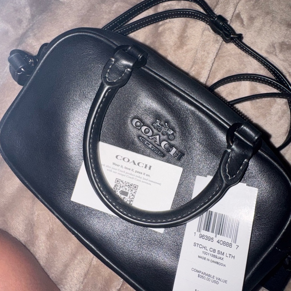 Coach Elegant Black Leather Satchel